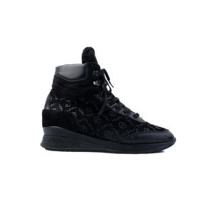 Excellent Byblos Black Leather High-Top Sneakers Size 38